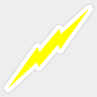 Yellow lightning bolt Sticker